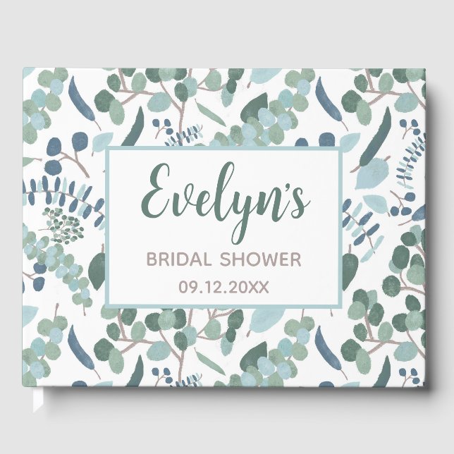Livre D'or Pluie de Mariée Eucalyptus (Recto)