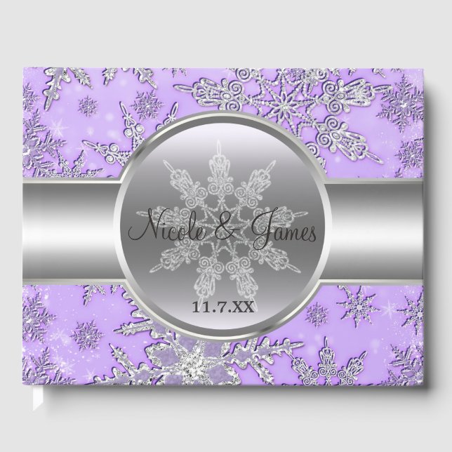 Livre D'or Pneus d'argent violet hiver Wonderland (Recto)