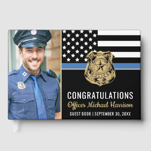 Livre D'or Police Academy Graduation Party Photo Ligne bleue