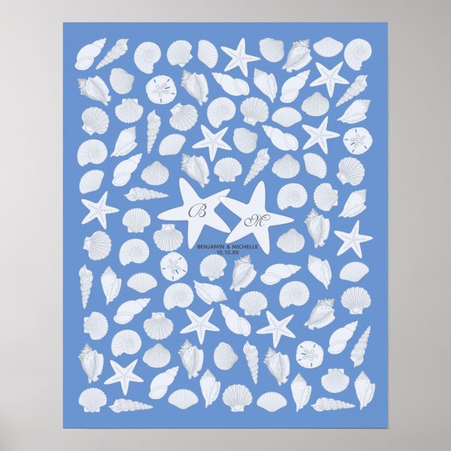 Livre d'or Poster Coquillages - 100 Espaces (Devant)