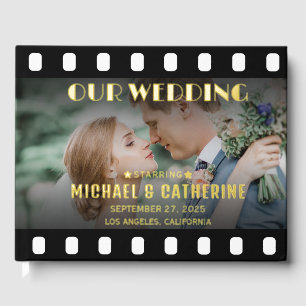 Livre D'or Poster Film Bande Mariage noir et blanc