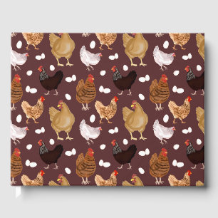 Livre D'or Poulet Brown et Motif des oeufs