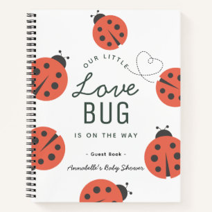 Livre d'or pour Baby Shower coccinelle rouge Bête