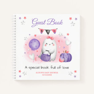 Livre d'or pour Baby shower Fille Boo Rose Violet