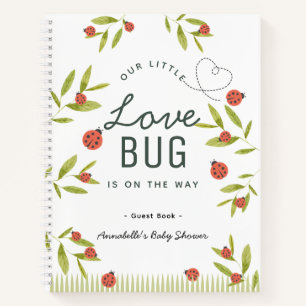 Livre d'or pour Baby Shower Little Love Bug Ladybu