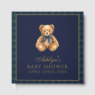 Livre d'or pour Baby Shower Ourson Polo Vintage