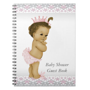 Livre d'or pour baby shower rose et gris
