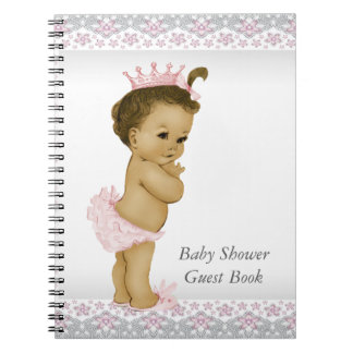 Livre d'or pour baby shower rose et gris