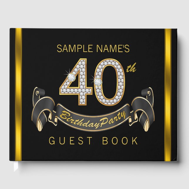Livre d'or pour fête d'anniversaire 40 ans (Recto)