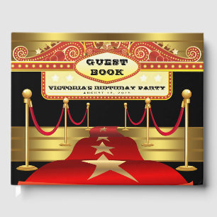 Livre d'or pour fête d'anniversaire à Hollywood