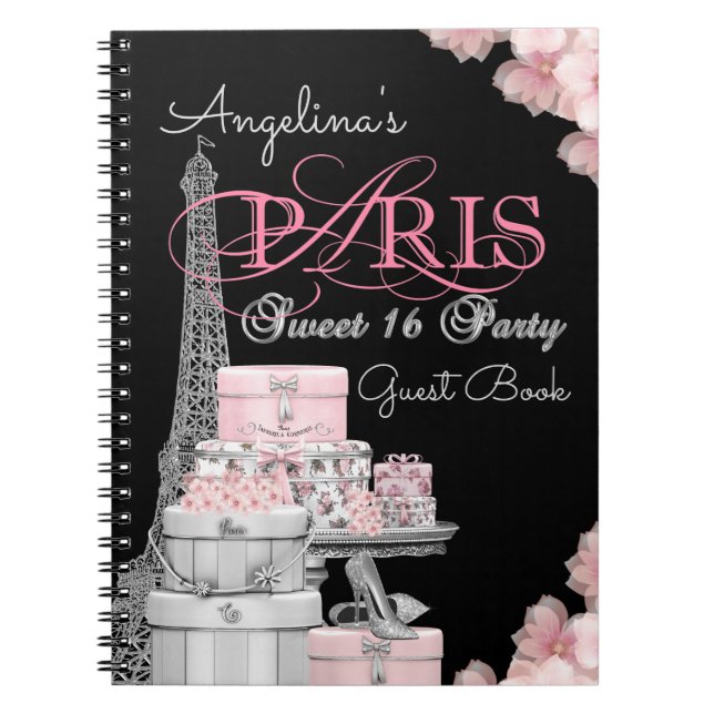 Livre d'or pour fête d'anniversaire à Paris (Devant)