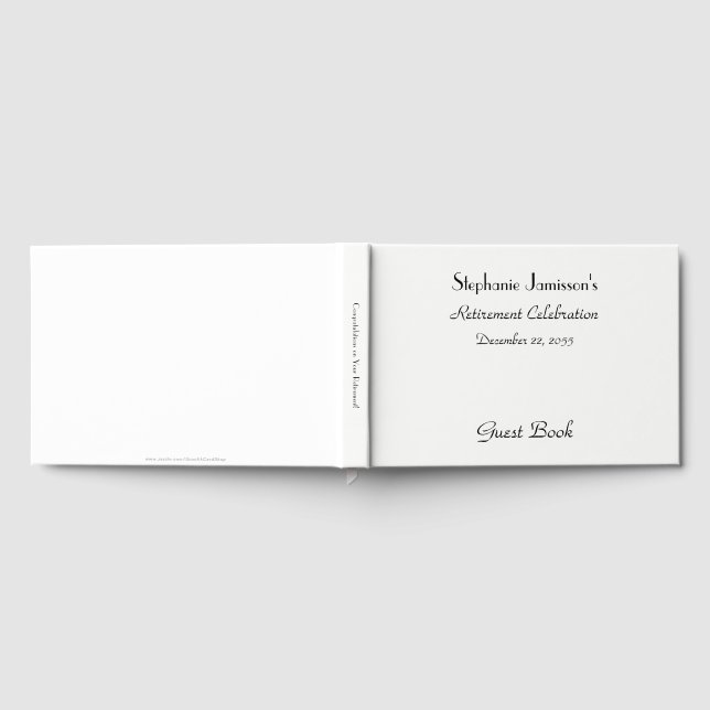 Livre d'or pour fête de retraite, simili-bourrelet (Complet)