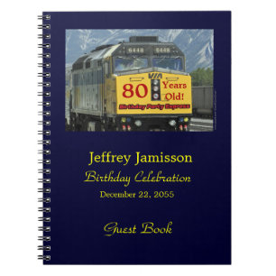 Livre d'or pour fête des 80 ans Cahier spiralé Tra