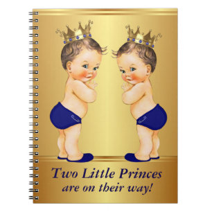 Livre d'or pour la baby shower des jumeaux princes