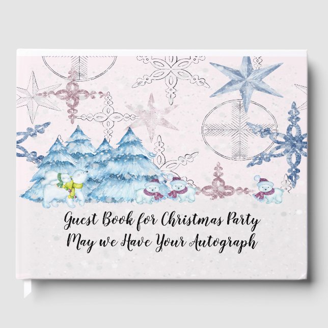 Livre d'or pour la fête de Noël avec des Snowmen (Recto)