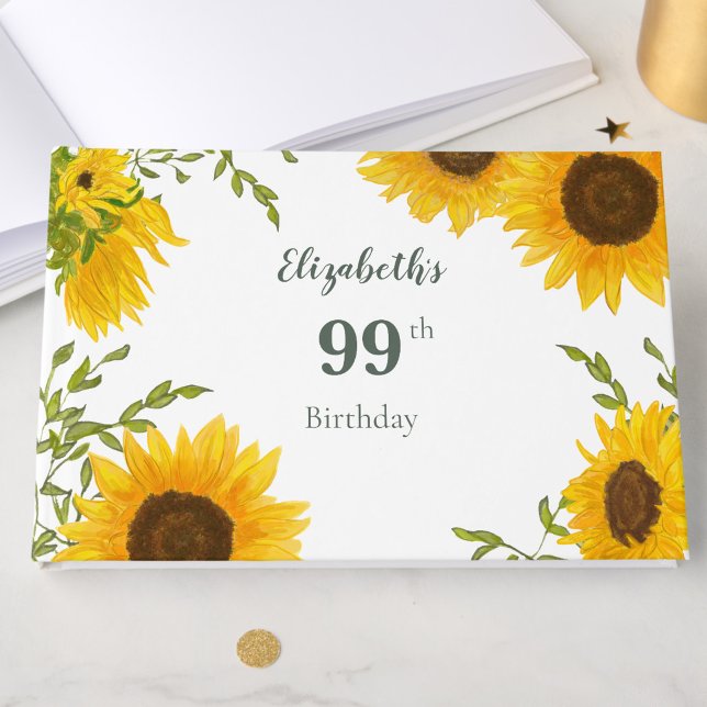 Livre d'or pour les 99 ans Élégants Tournesols (Créateur téléchargé)