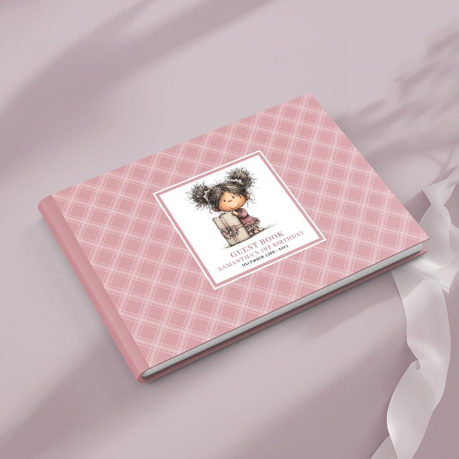 Livre d'or pour les invités du 5ème anniversaire d (Funny quirky teenager girl 5th birthday guest book)