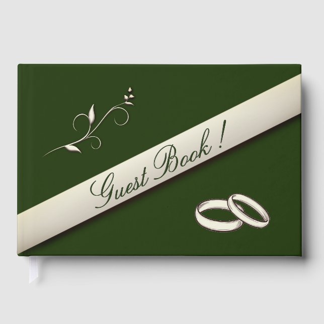 Livre d'or pour mariage Hunter Green (Recto)