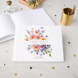 Livre D'or Prairie Florale Flirteuse Mariage d'Été