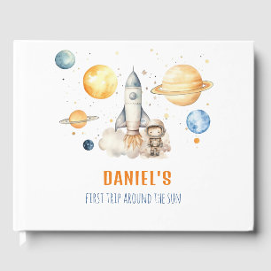 Livre D'or Premier Voyage Autour Du Sun Boy Anniversaire Livr