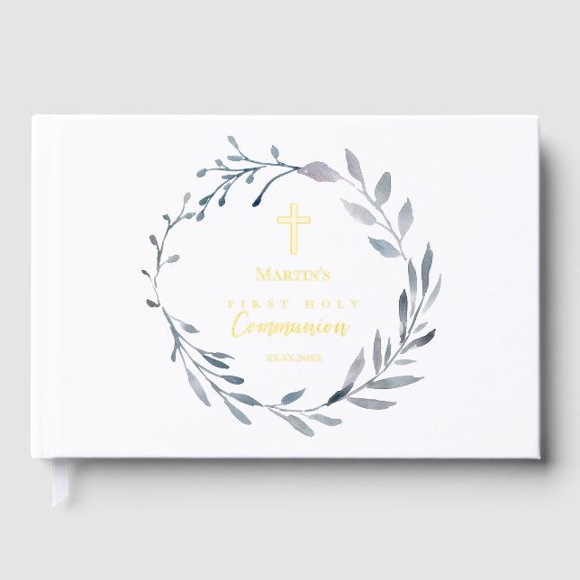 Livre D'or Première couronne bleue de la sainte communion (Recto)