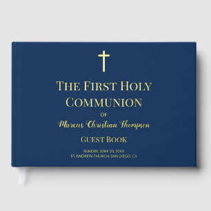 Livre D'or Première Sainte Communion Personnalisée Élégante C