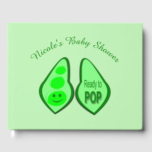 Livre D'or Prêt à couper le Baby shower de pois verts