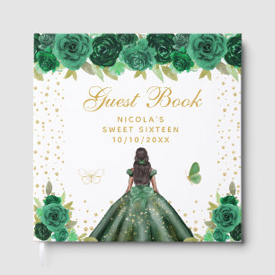 Livre D'or Princesse Fleur Verte Peau Sombre Sweet Sixteen