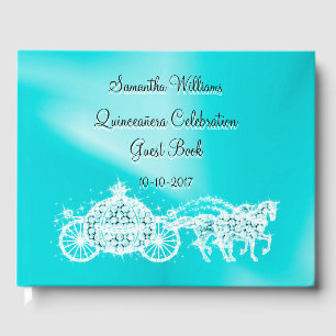 Livre D'or Princesse turquoise Coach & Horses Quinceañera