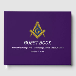 Livre D'or Purple Freemasons Carré et boussole