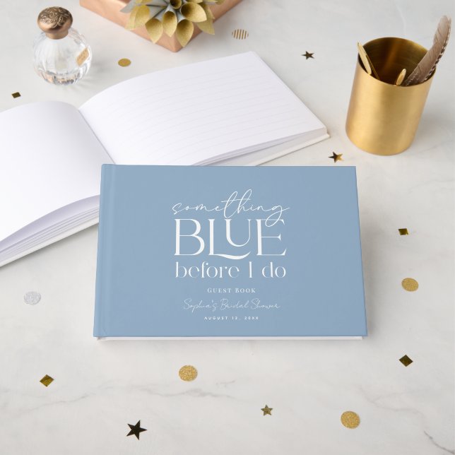 Livre D'or Quelque chose de bleu avant ma fête de mariage (Recto ouvert)