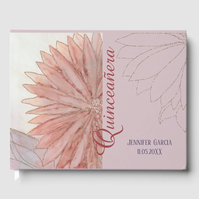 Livre D'or Quinceanera 15e fête d'anniversaire (Recto)