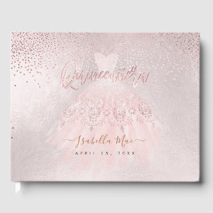 Livre D'or Quinceanera Blush Princess Parties scintillant Gow