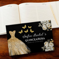 Quinceañera Gold Princess Floral Papillons