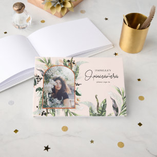 Livre D'or Quinceañera Jungle de verdure & terre cuite