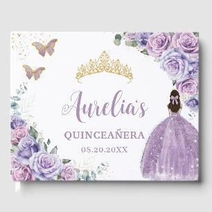Livre D'or QUINCEAÑERA Lavande Lilac Purple Floral Princesse