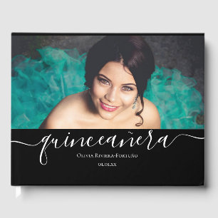 Livre D'or Quinceañera moderne Photo personnalisée Parti Quin