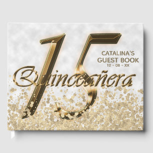 Livre D'or Quinceanera Quinze Anniversaire Gold Foil Parties 