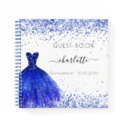 Livre d'or Quinceanera robe royale bleue blanche