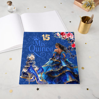 Livre d'or Quinceañera Saphir Bleu Royal