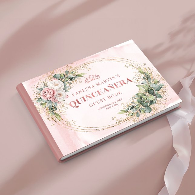 Livre D'or Radiante Libro de Firmas XV Años Flores y Eucalipt (Radiante Libro de Firmas XV Años Flores y Eucalipto

)