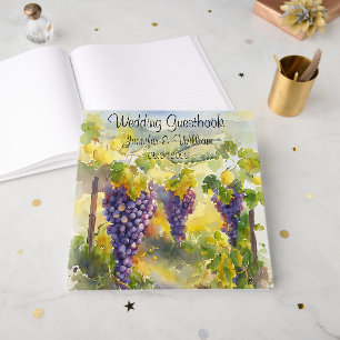 Livre D'or Raisins de vigne rustique Citrons Italie Mariage