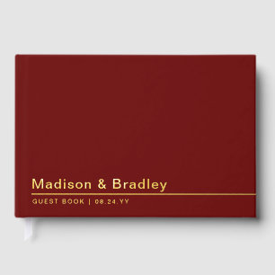 Livre D'or Real Foil Simple Modern Gold Script Mariage