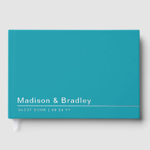 Livre D'or Real Foil Simple moderne Argent Script Mariage Gue