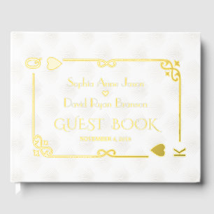 Livre D'or Real Foil White Casino Las Vegas Poker Mariage