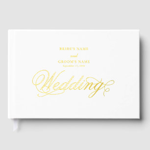 Livre D'or Real Gold Foil Elegant Classy Luxury White Mariage