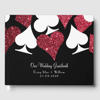 Livre D'or Red Faux Parties scintillant Las Vegas Guides