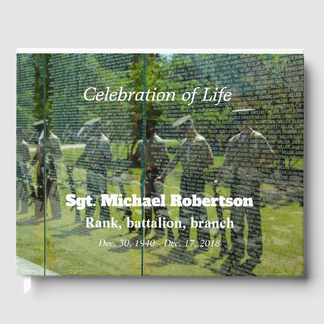 Livre D'or Réflexions sur le Vietnam Veterans Memorial (Recto)