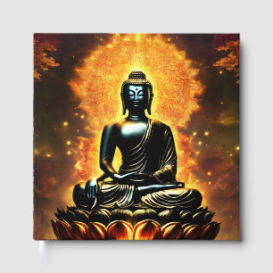 Livre D'or Registre des invités au logo de Bouddha à lignes b