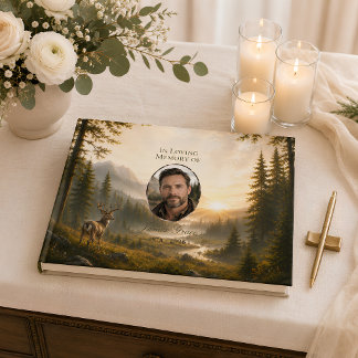 Livre D'or Registre des invités de funérailles de cerf de for